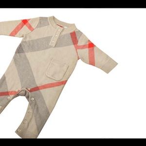 Burberry infant unisex jumpsuit